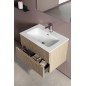 COMPOSIZIONE MOBILE DA BAGNO EASY CANNETTATO L.70 CON CONSOLLE IN CERAMICA E SPECCHIO