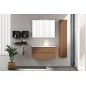 COMPOSIZIONE MOBILE DA BAGNO EASY CANNETTATO L.70 CON CONSOLLE IN CERAMICA E SPECCHIO