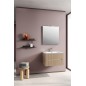 COMPOSIZIONE MOBILE DA BAGNO EASY CANNETTATO L.90 CON CONSOLLE IN CERAMICA E SPECCHIO