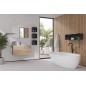 COMPOSIZIONE MOBILE DA BAGNO EASY AFRODITE L.70 CON CONSOLLE IN CERAMICA E SPECCHIO