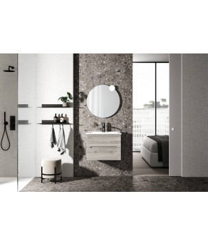 COMPOSIZIONE MOBILE DA BAGNO EASY AFRODITE L.70 CON CONSOLLE IN CERAMICA E SPECCHIO