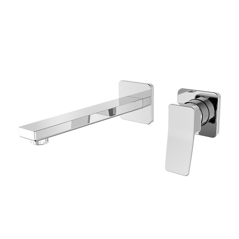 MISCELATORE LAVABO A MURO PIASTRE SEPARATE OMBRA PLUS CROMO