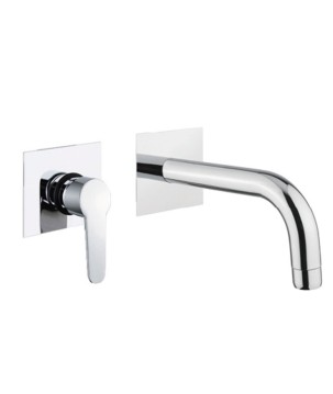 MISCELATORE LAVABO A MURO SAX EVOLUTION CROMO