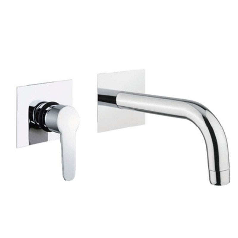 MISCELATORE LAVABO A MURO SAX EVOLUTION CROMO