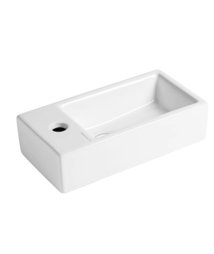 Lavabo SMALL 06 da appoggio o sospeso dx monoforo