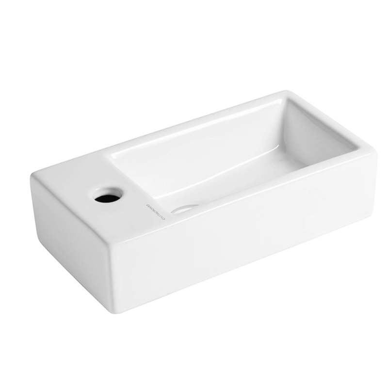 Lavabo SMALL 06 da appoggio o sospeso dx monoforo