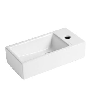 Lavabo SMALL 05 da appoggio o sospeso sx monoforo