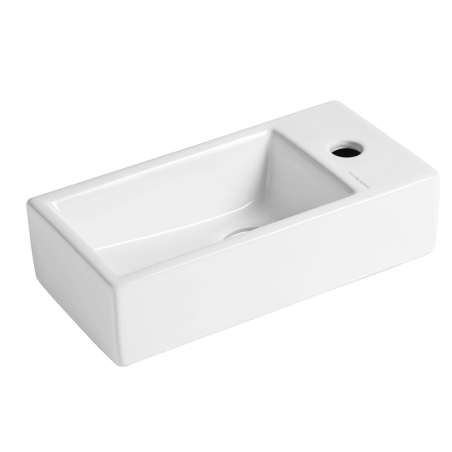 Lavabo SMALL 05 da appoggio o sospeso sx monoforo