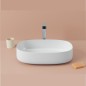 LAVABO APPOGGIO COGNAC 55 BIANCO LUCIDO SANIGLAZE