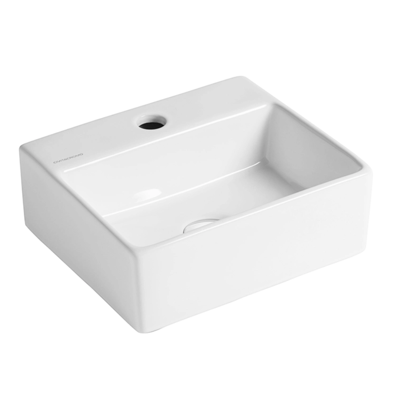 Lavabo SMALL 02 da appoggio o sospeso monoforo