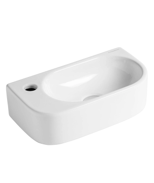 Lavabo SMALL 04 da appoggio o sospeso dx monoforo