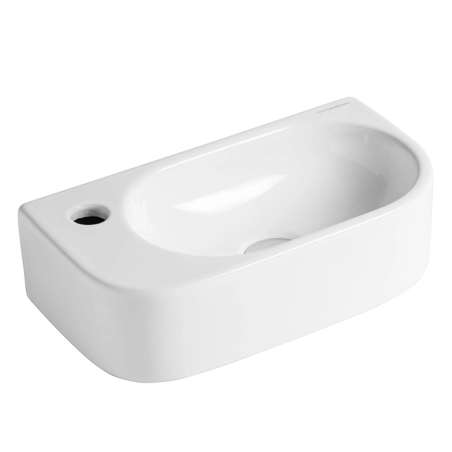 Lavabo SMALL 04 da appoggio o sospeso dx monoforo